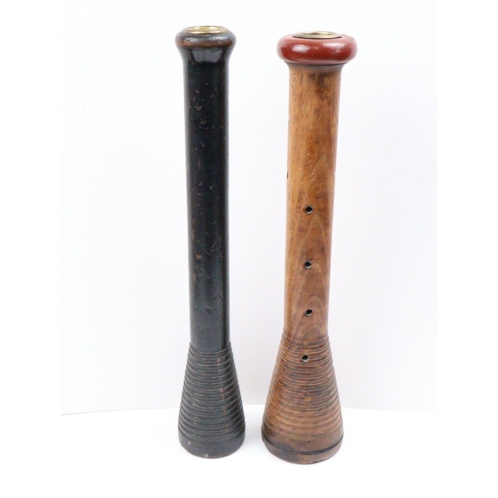 2 VTG Wooden Beehive Spool Mill Bobbins Rustic Primitive Farmhouse Cottage Core